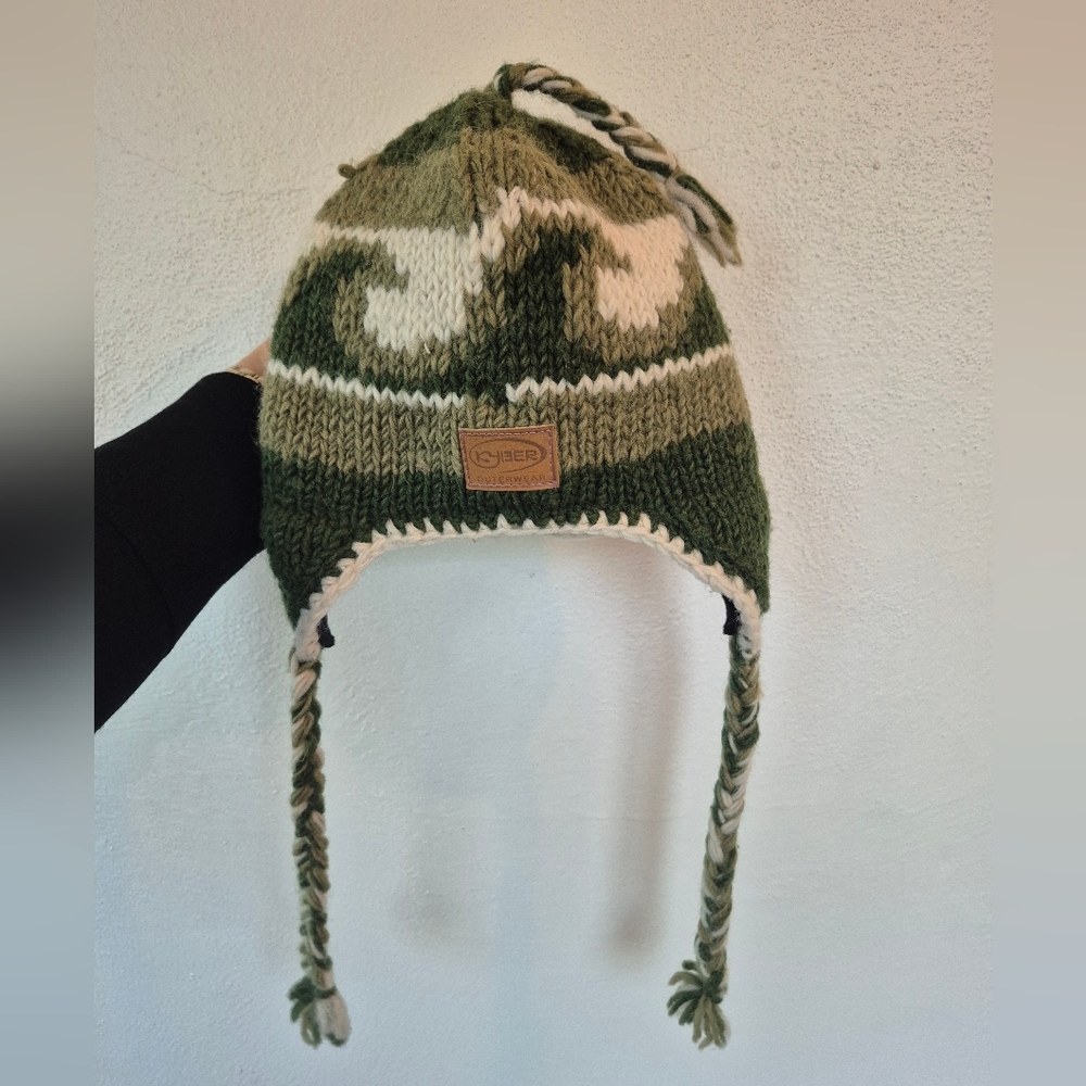 100% Wool Hat With Ear Flaps And Fleece Lining Adult Small Or Youth Large